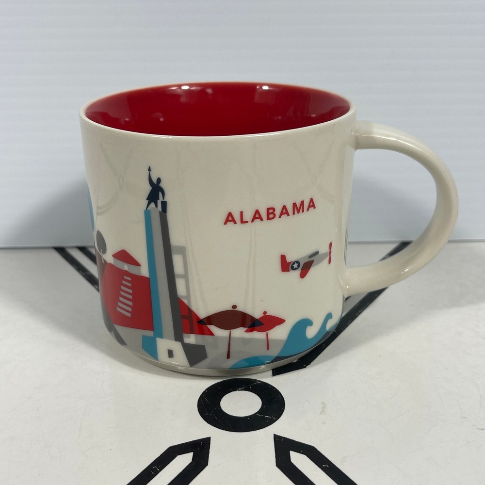 Starbucks You Are Here Collection‎ ALABAMA 14oz Coffee Mug — Excellent Used